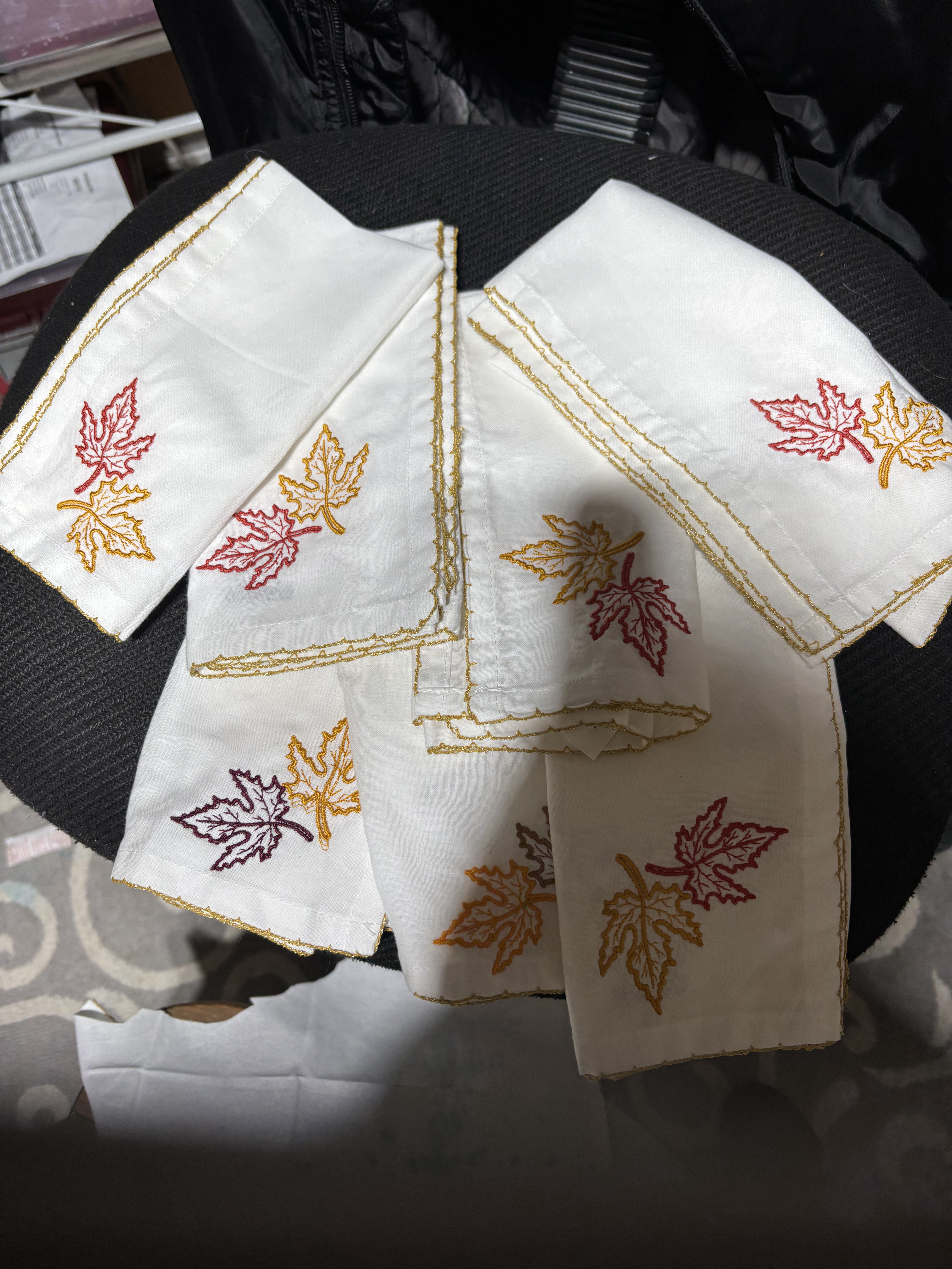 Fall linen napkins